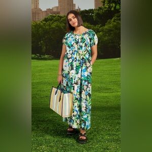 Kate Spade Blue and Green Floral Dress